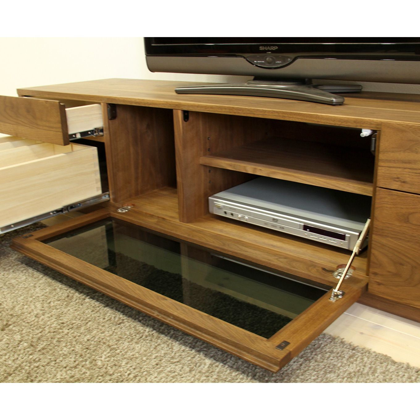 グリーン住宅ポイント無垢材 テレビボード ハイタイプ 凛 type2 ローボード 幅1800(設置付き)イメージ