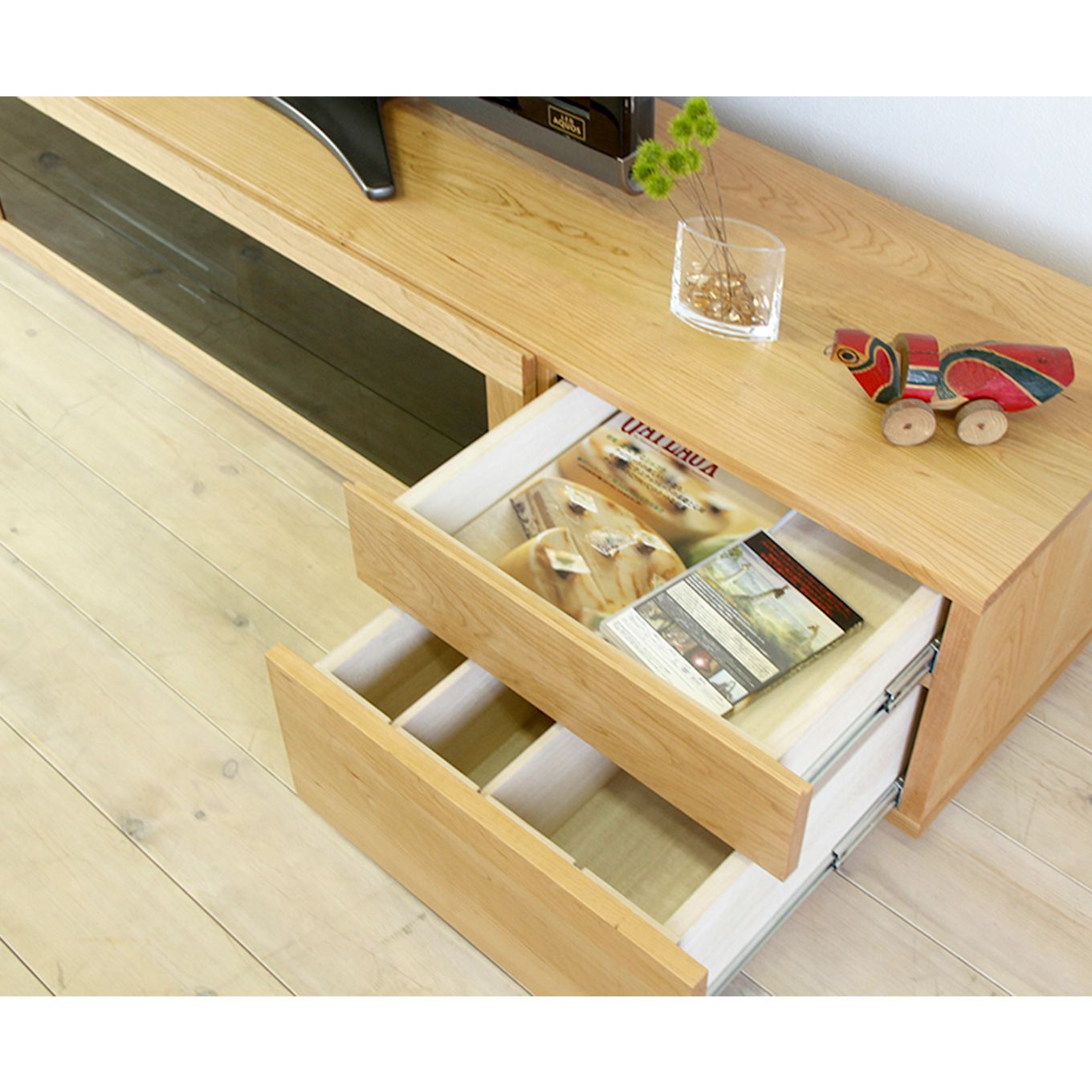 グリーン住宅ポイント無垢材 テレビボード ハイタイプ 凛 type2 ローボード 幅1800(設置付き)イメージ