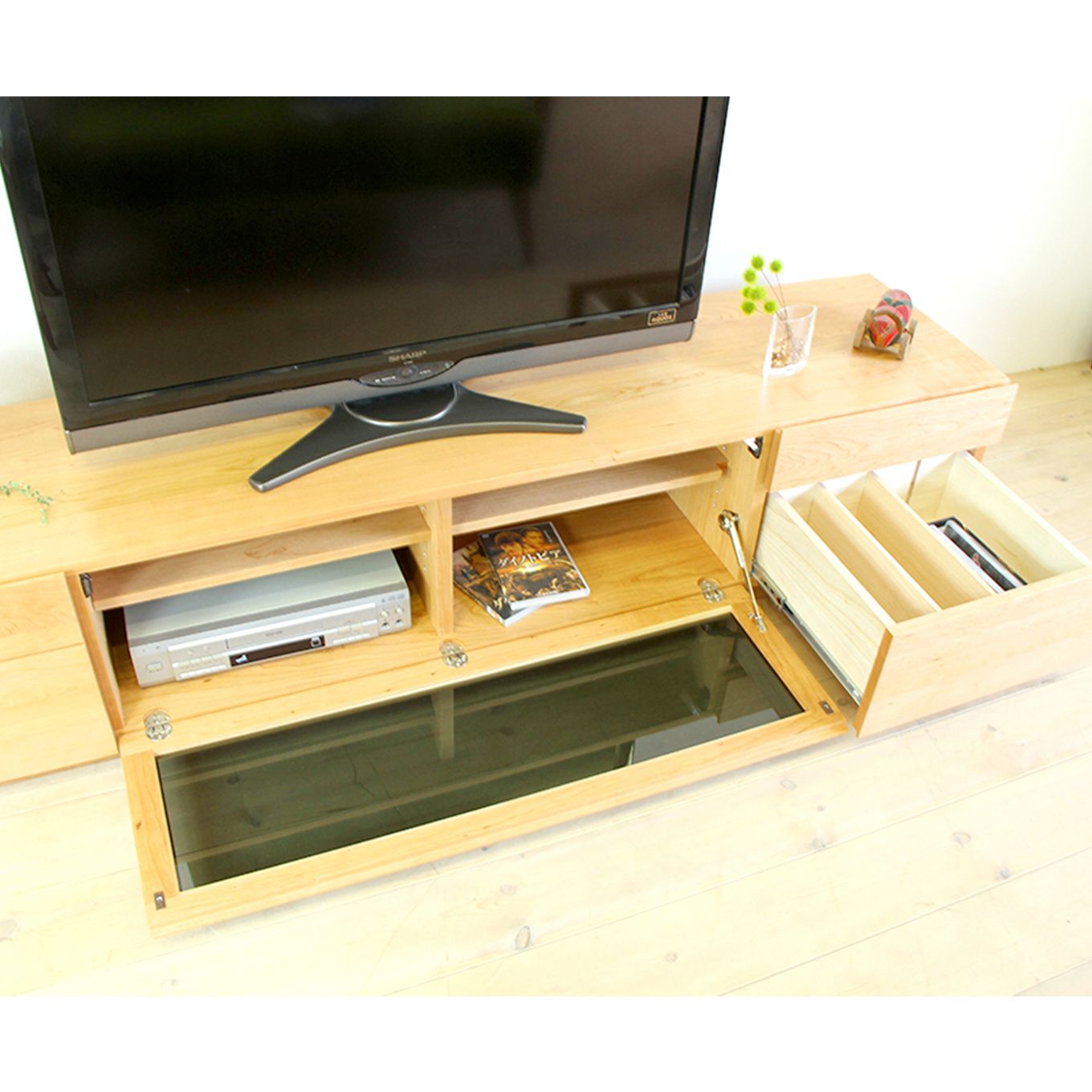 グリーン住宅ポイント無垢材 テレビボード ハイタイプ 凛 type2 ローボード 幅2000(設置付き)イメージ