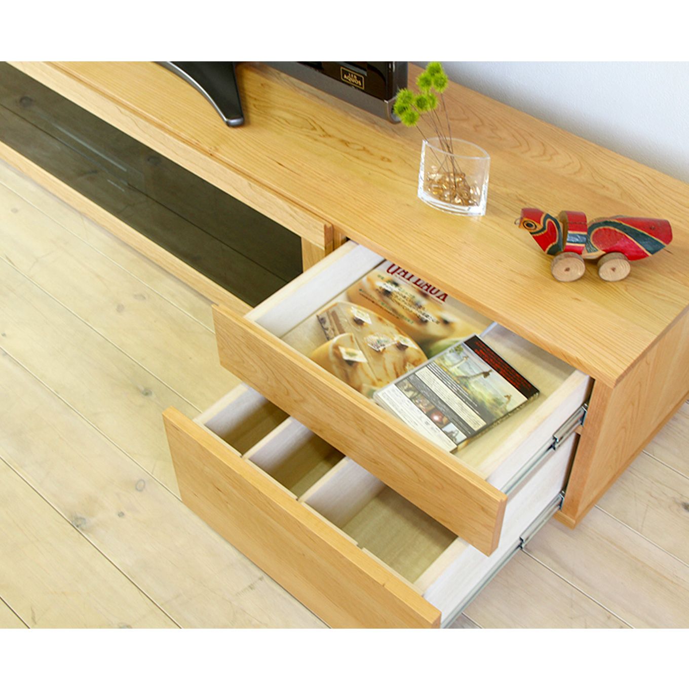 グリーン住宅ポイント無垢材 テレビボード ハイタイプ 凛 type2 ローボード 幅2000(設置付き)イメージ