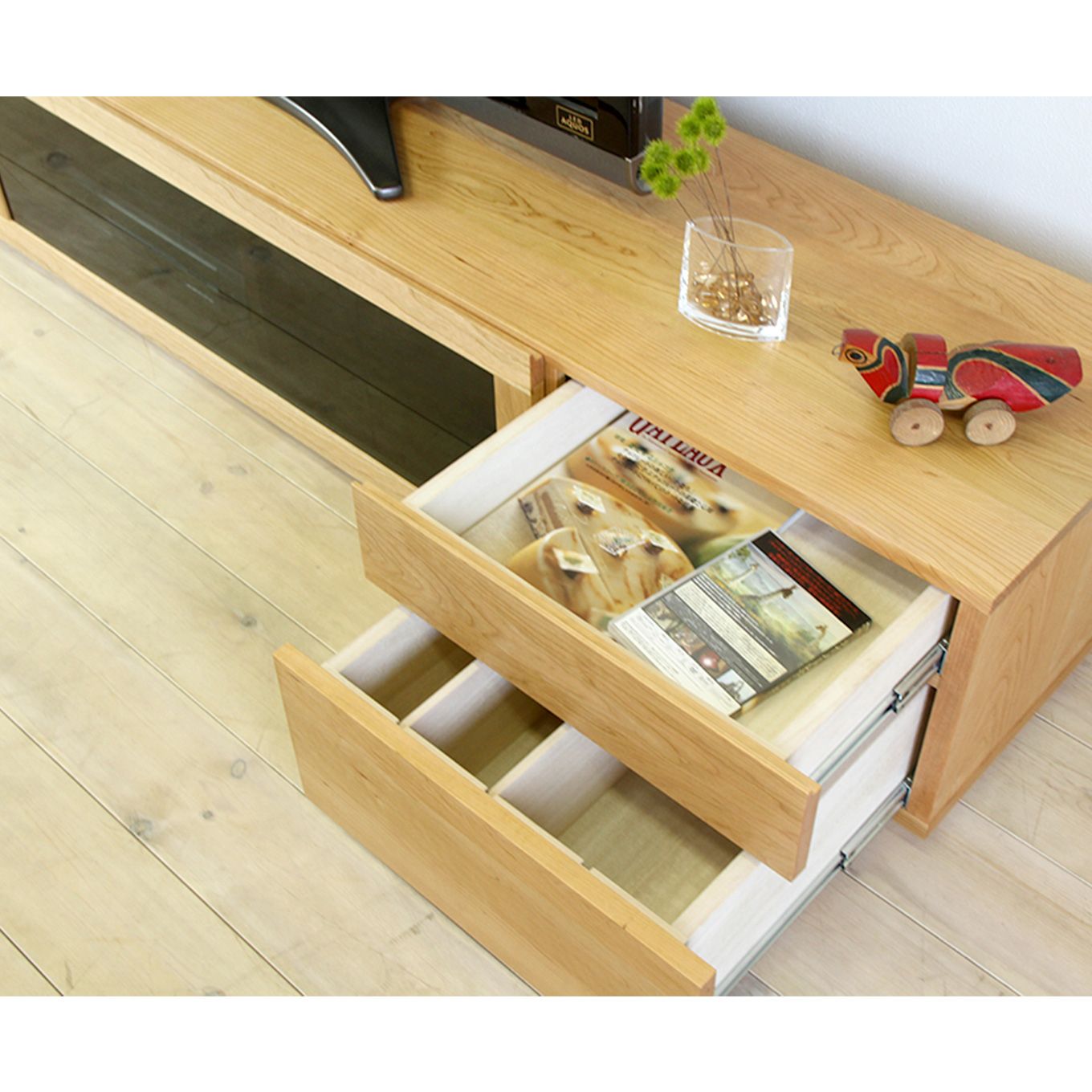 グリーン住宅ポイント無垢材 テレビボード ハイタイプ 凛 type2 ローボード 幅2400(設置付き)イメージ