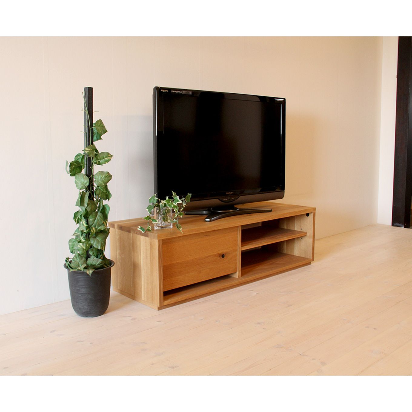 グリーン住宅ポイント無垢材 テレビボード 彩美 ローボード 幅1200(設置付き)イメージ