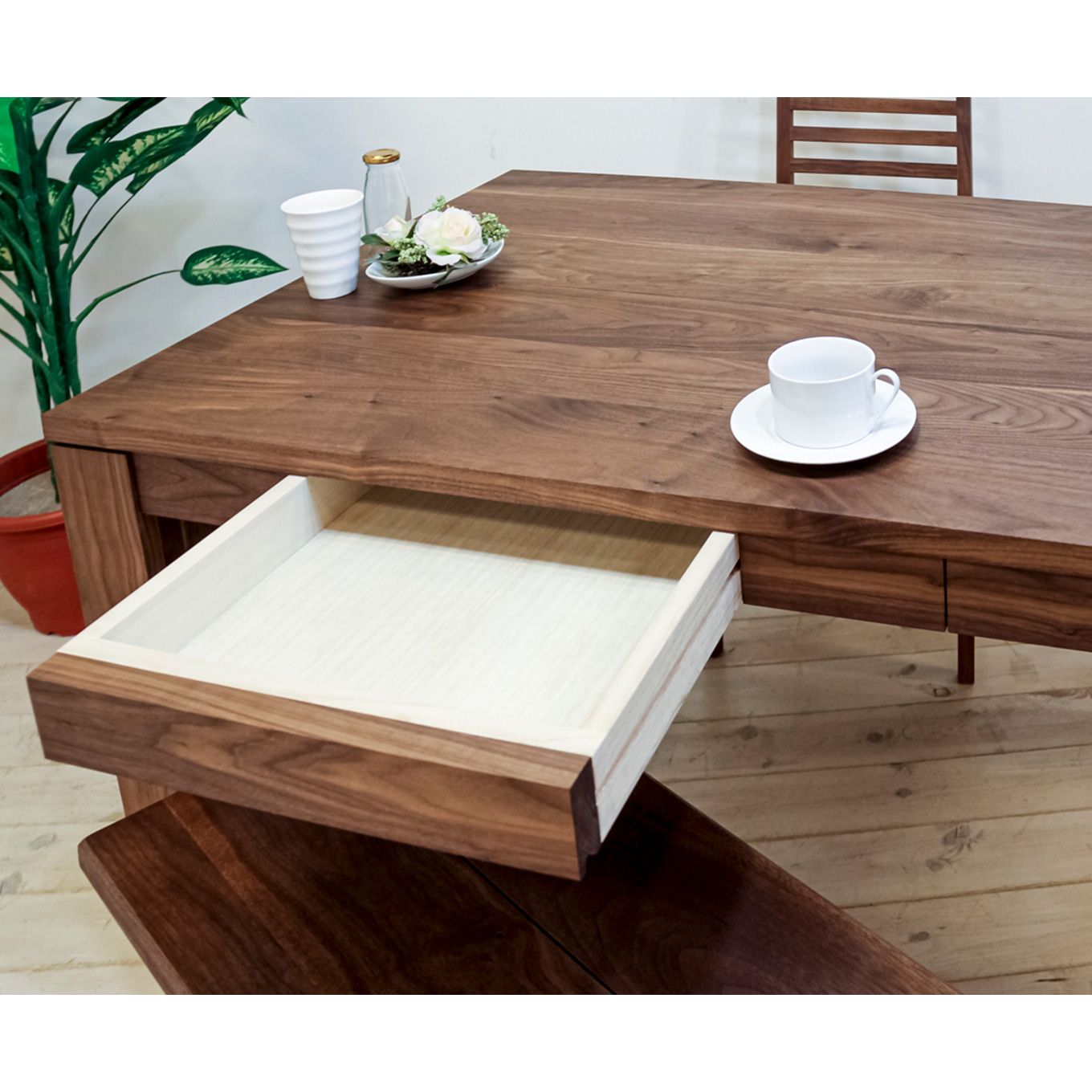 グリーン住宅ポイント無垢材 ダイニングテーブル 風雅 幅1650(設置/組立て付き)イメージ