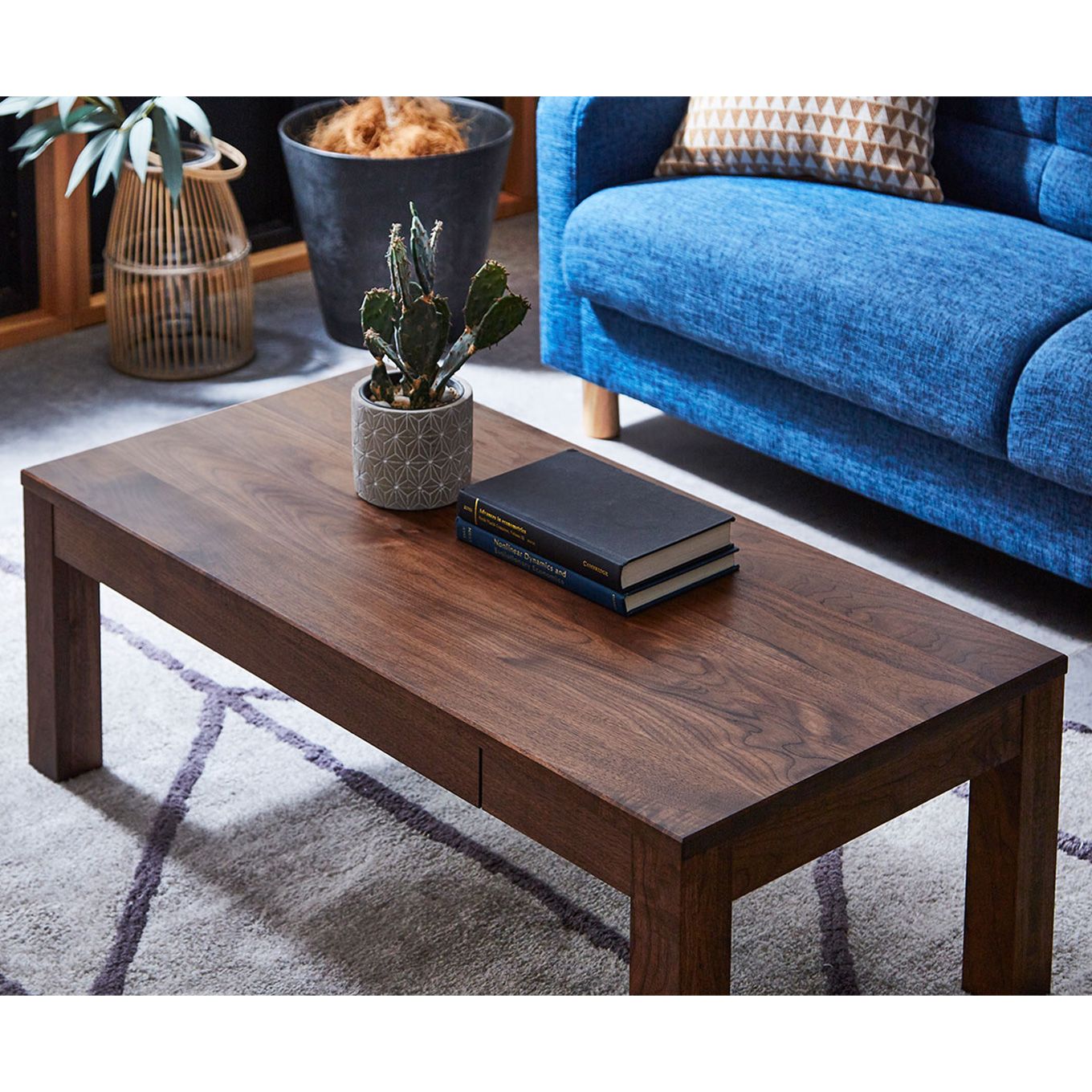 グリーン住宅ポイント無垢材 センターテーブル 凛 ローテーブル 引き出し付 幅1000(設置付き)イメージ