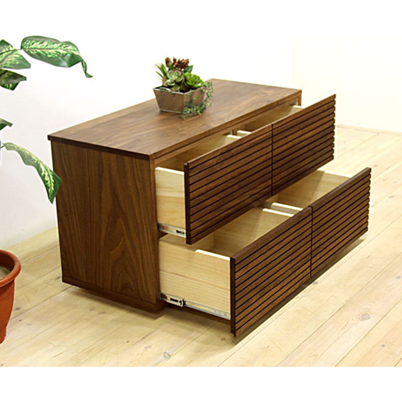 グリーン住宅ポイント無垢材 ローチェスト 風雅 チェスト 幅1000(設置付き)イメージ