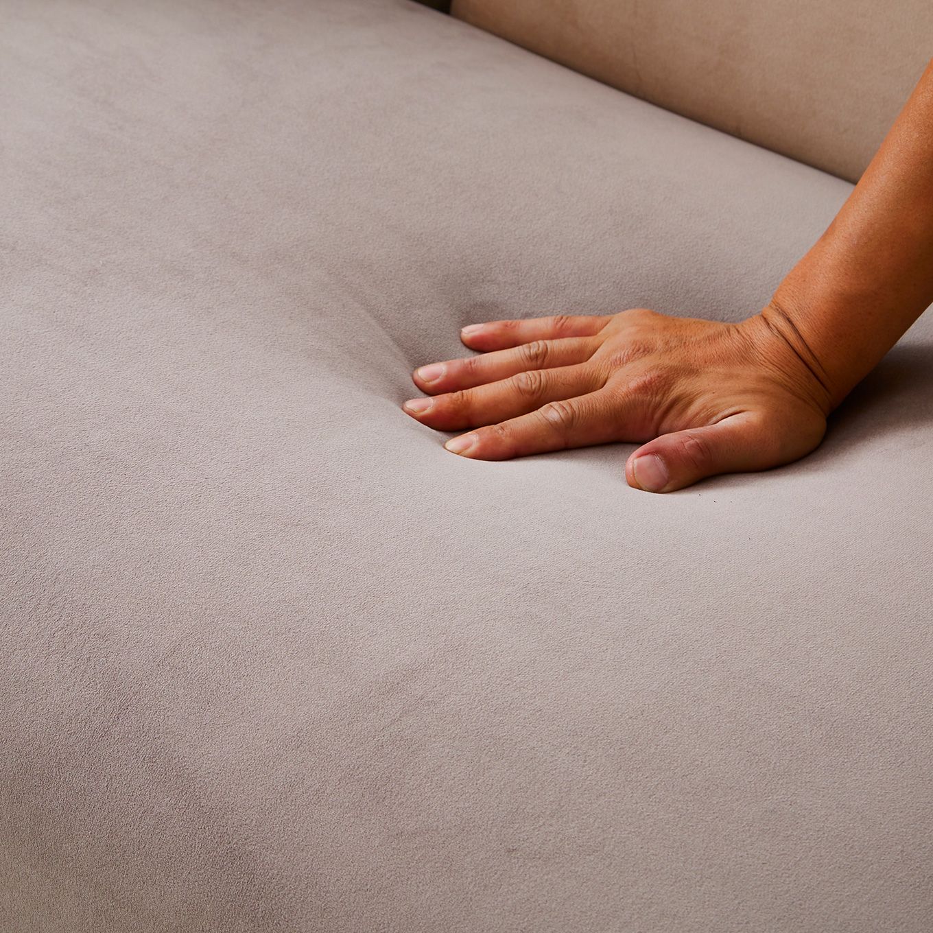 グリーン住宅ポイントベロア調 シェーズロングソファ クッション付(設置・組立て付き)イメージ