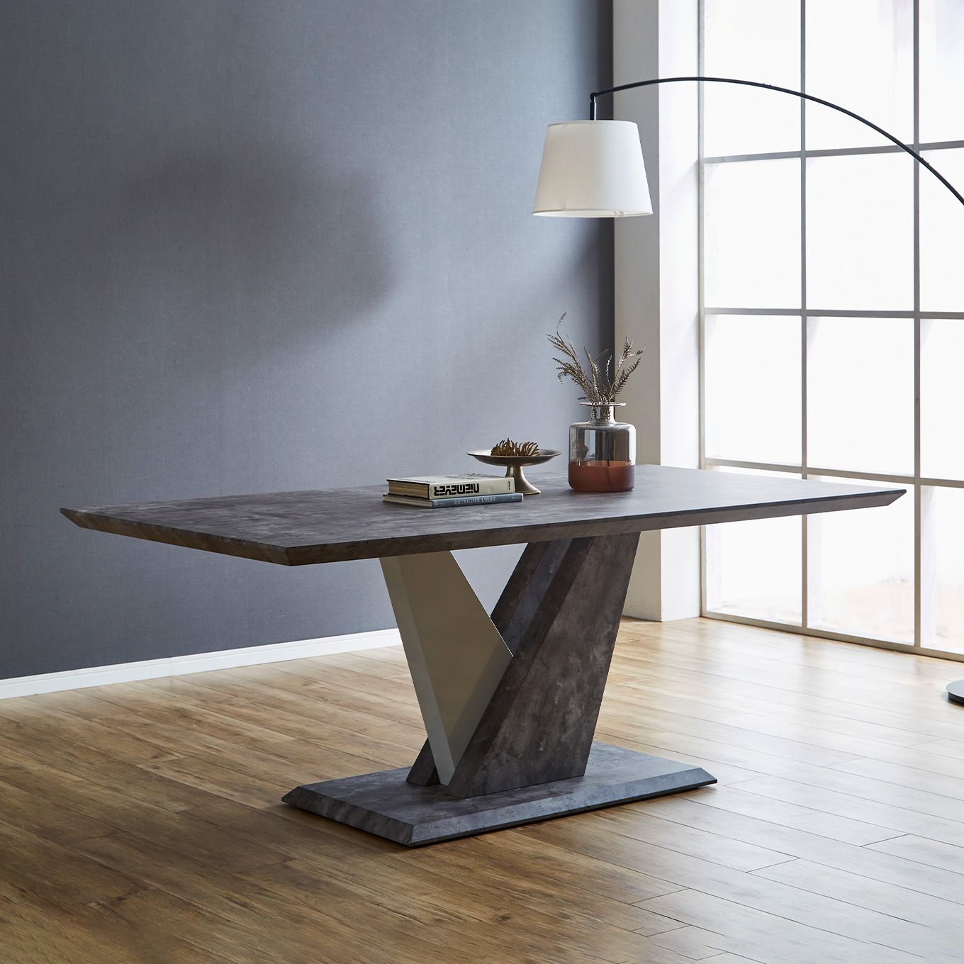 グリーン住宅ポイントストーン柄 幅200 ダイニングテーブル PCテーブル リモートワーク(設置/組立て付き)イメージ