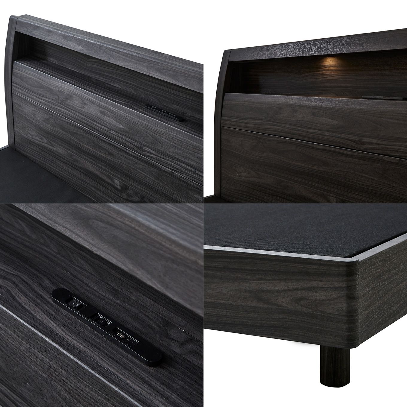 グリーン住宅ポイントセミダブル 棚付きベッド・マットレスセット レッグタイプ(設置・組立て付き)イメージ