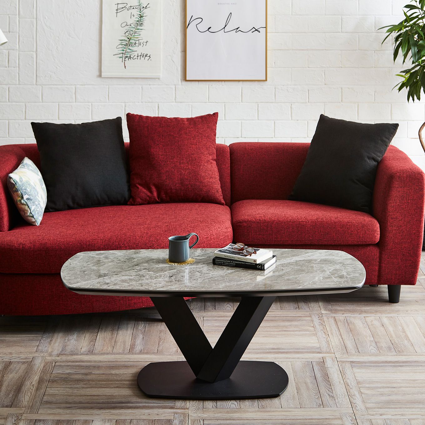 グリーン住宅ポイント耐久性 耐熱性 セラミック センターテーブル(設置・組立て付き)イメージ