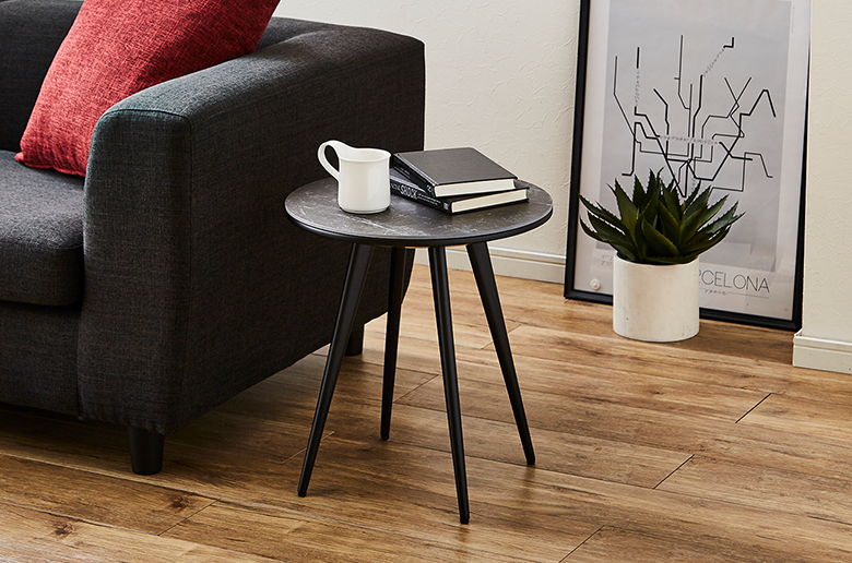 丸みのある曲線と清潔感漂う大理石柄で
ワンランク上の空間に