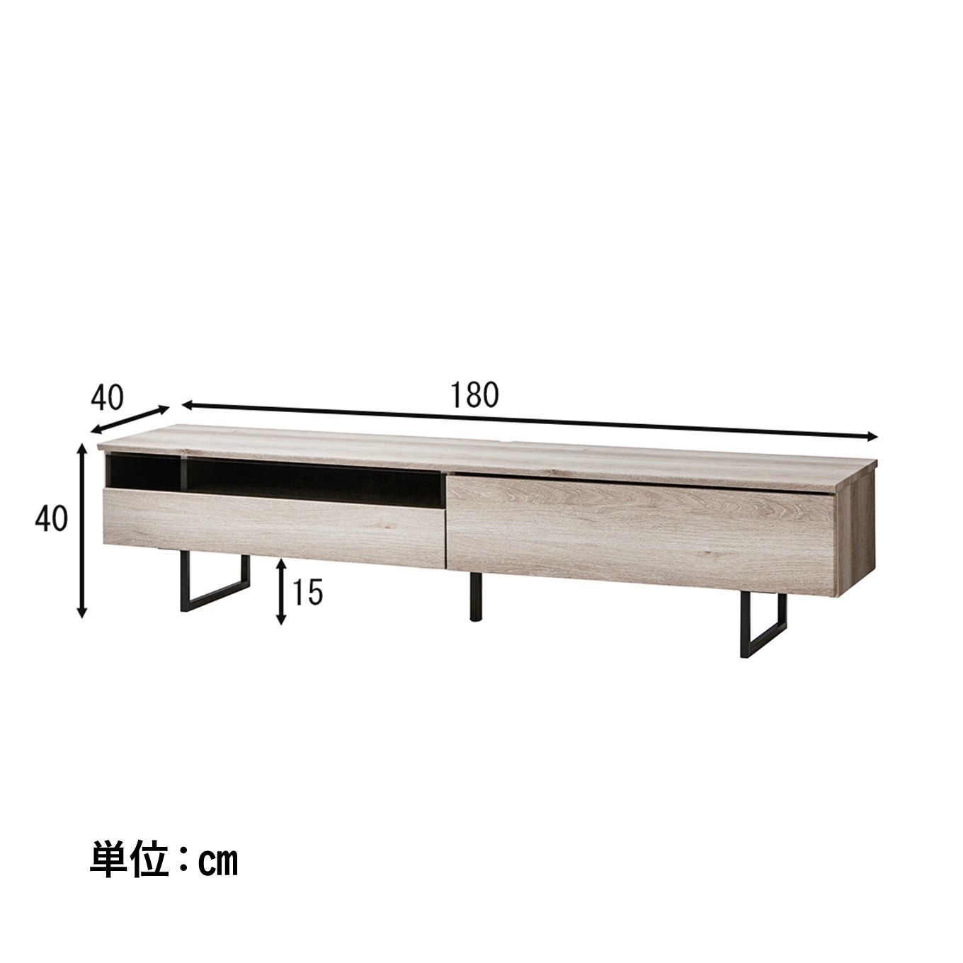 グリーン住宅ポイントシンプル 高級感 テレビボード 幅180(設置・組立て付き)イメージ