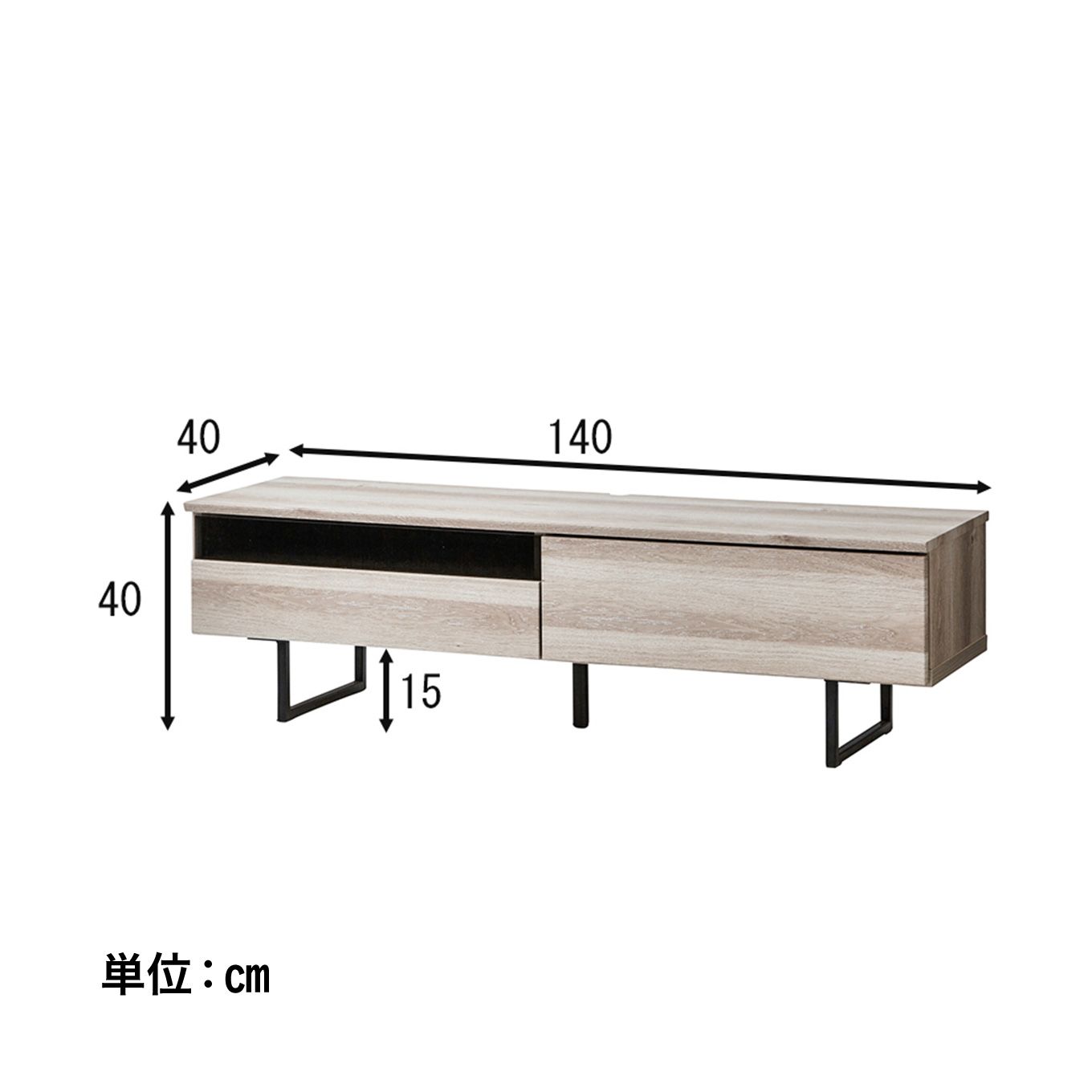 グリーン住宅ポイントシンプル 高級感 テレビボード 幅140(設置・組立て付き)イメージ