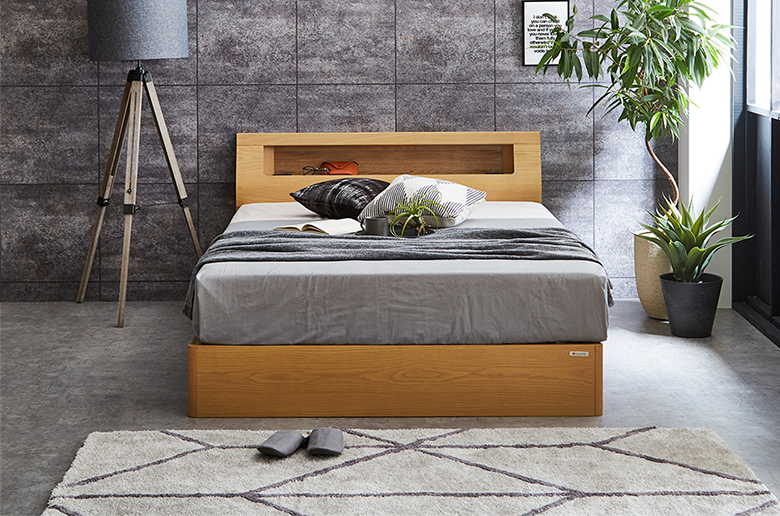 国産ポケットコイルマットレス付
フルオープンの引出しや
コンセント付きで便利!