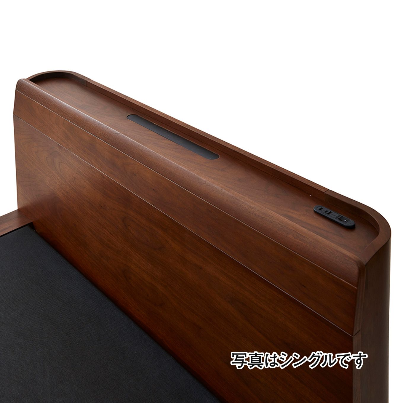 グリーン住宅ポイントセミダブル ロータイプ 棚付ベットフレーム(設置・組立て付き)イメージ