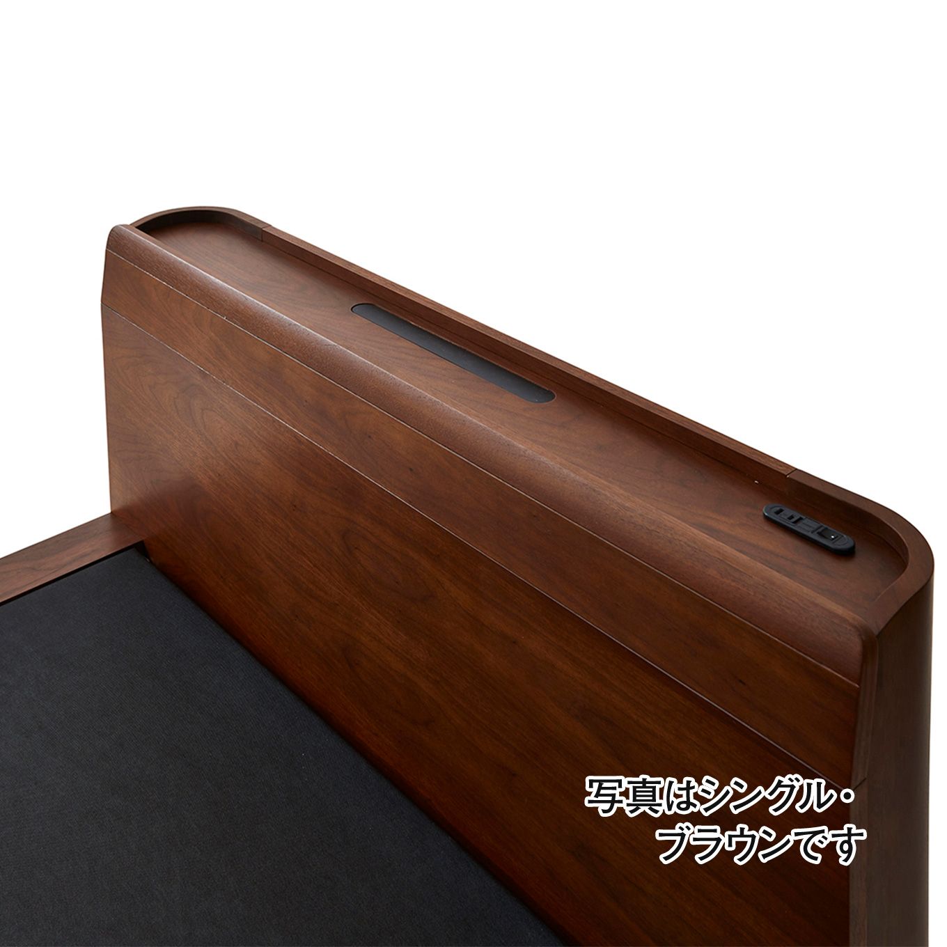 グリーン住宅ポイントセミダブル ロータイプ 棚付ベットフレーム(設置・組立て付き)イメージ