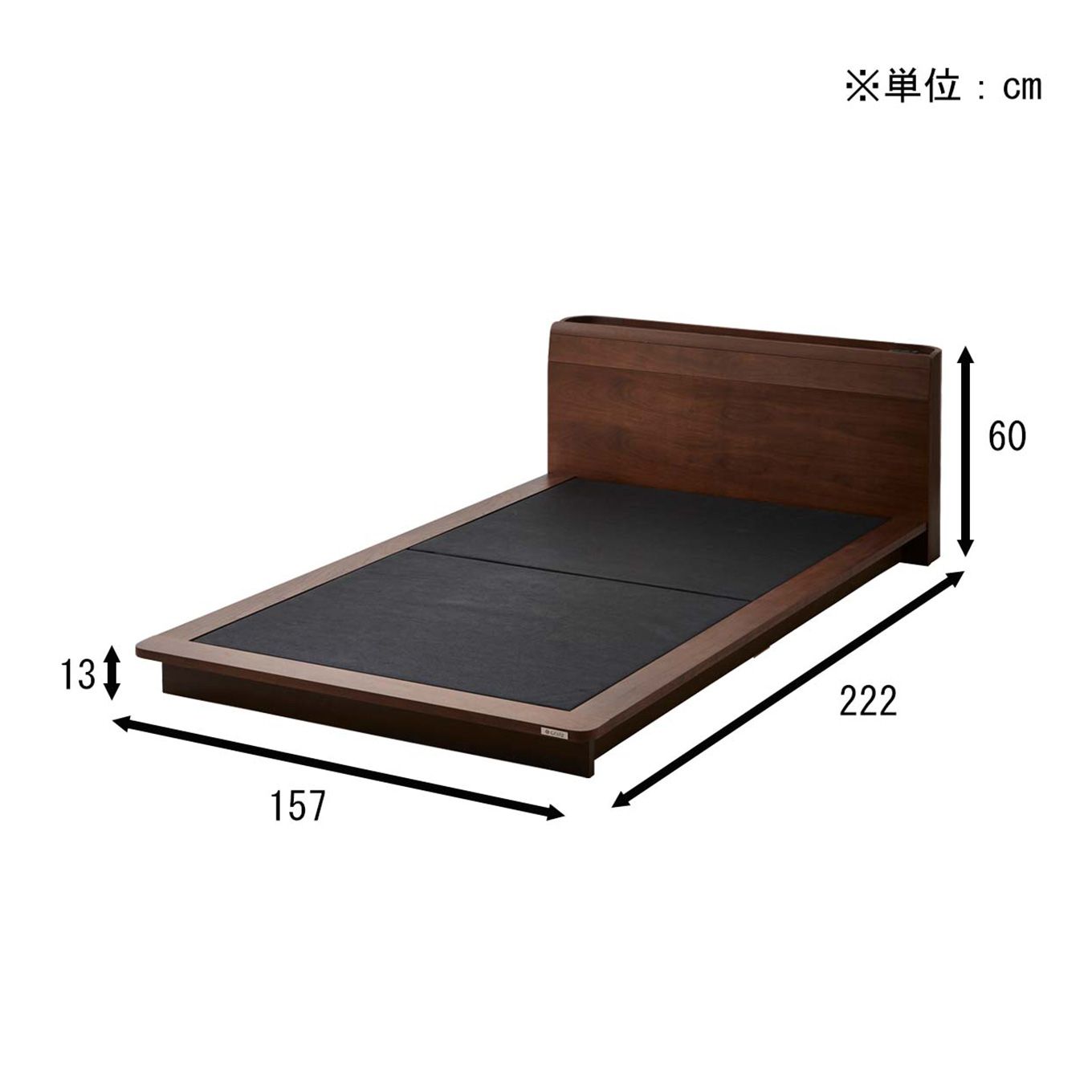 グリーン住宅ポイントダブル ロータイプ 棚付ベットフレーム(設置・組立て付き)イメージ