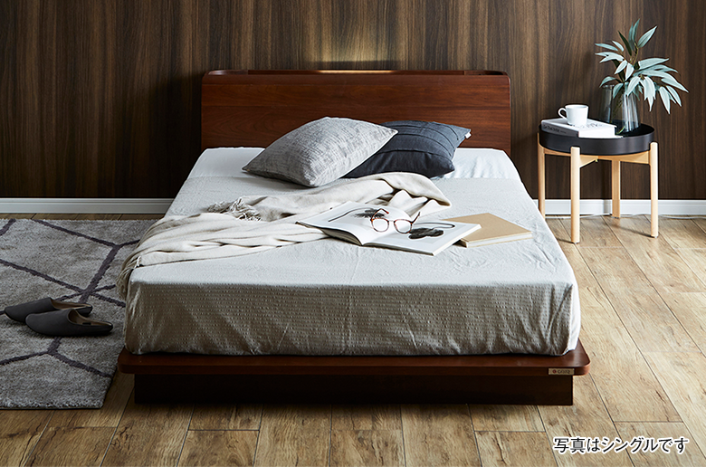 国産ポケットコイルマットレス付
ロータイプなので圧迫感を軽減
お部屋をすっきりとした印象に