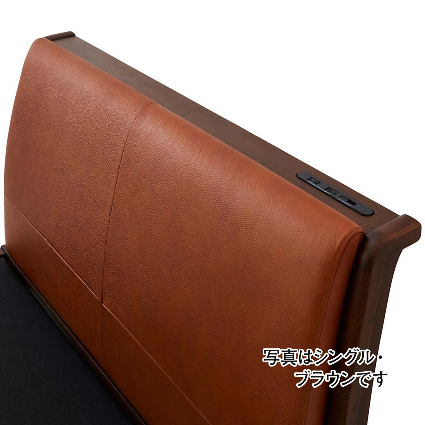 グリーン住宅ポイントセミダブル 本革 ポケットコイルマットレスセット(設置・組立て付き)イメージ