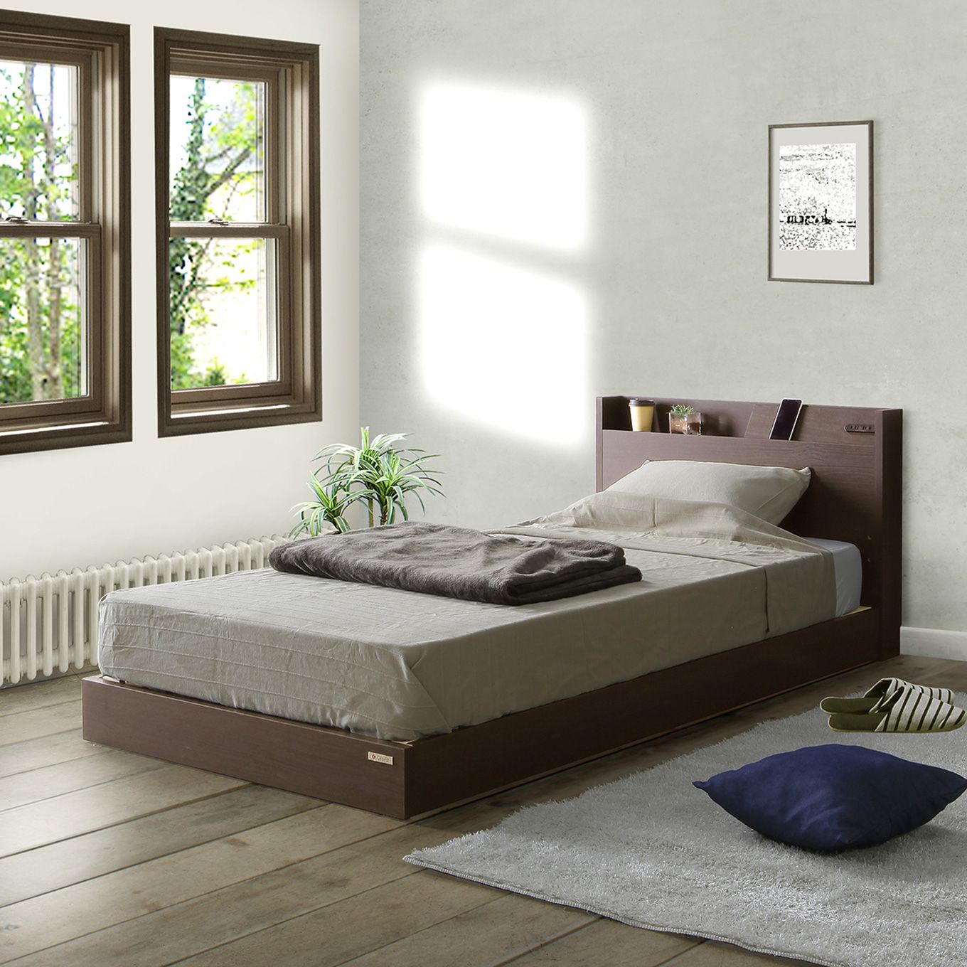 グリーン住宅ポイントシングル 高さ2段階調整 ベットフレーム(設置・組立て付き)イメージ