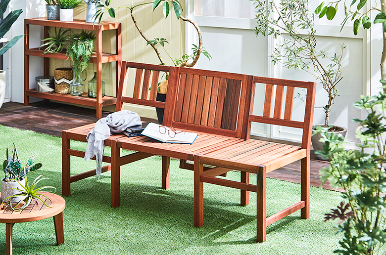 2WAY仕様
耐久性・耐水性に優れたアピトン材を使用