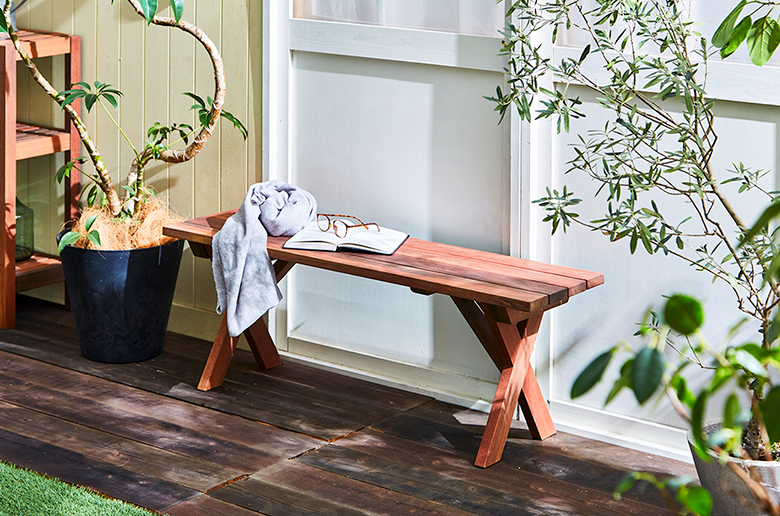 屋外の雰囲気にぴったりのデザイン
耐UV・超撥水・防カビ防虫