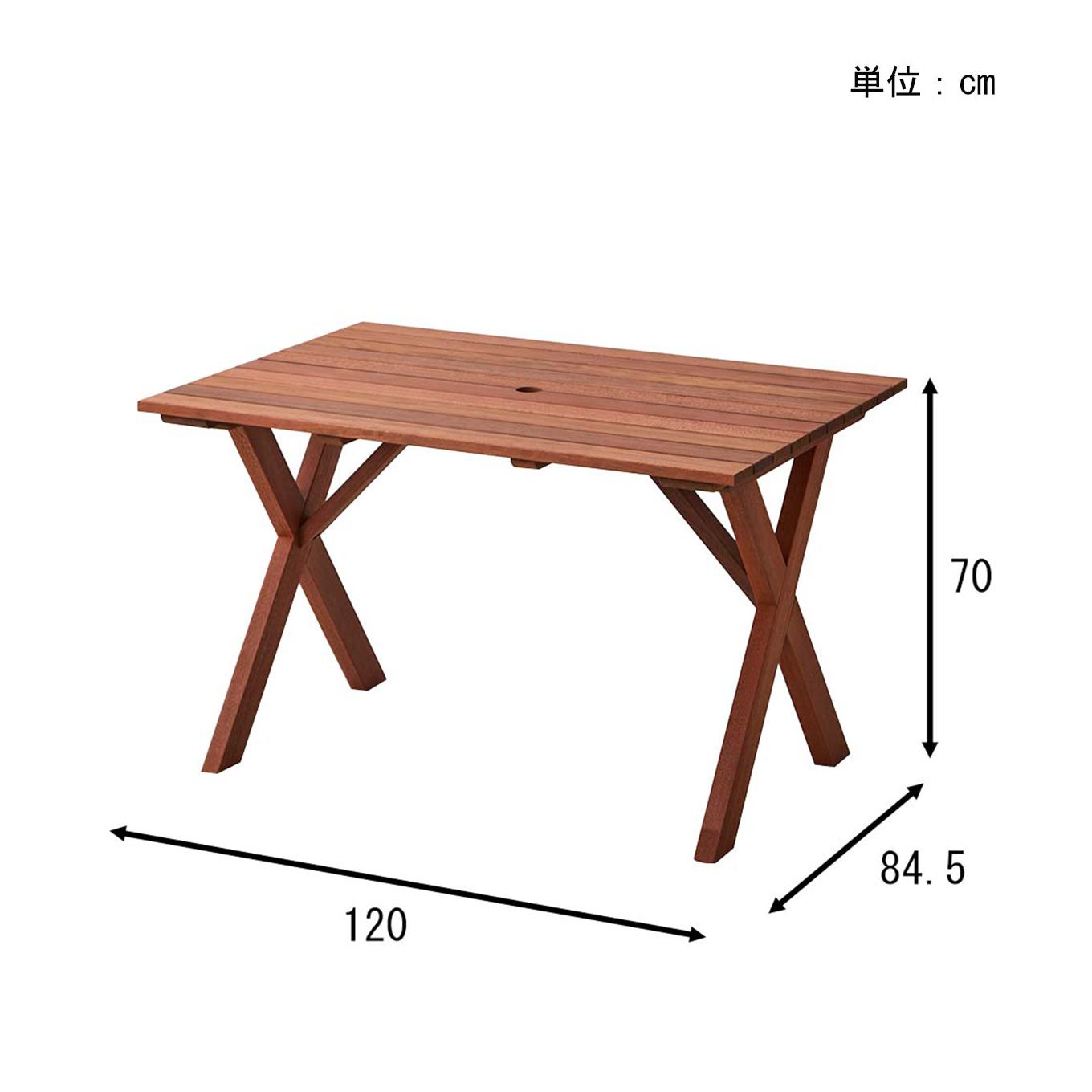 グリーン住宅ポイント無垢材 ガーデンテーブル5点セット(設置・組立て付き)アウトドア家具イメージ
