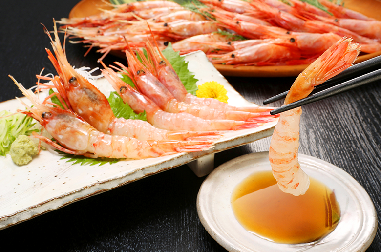 甘えびの一大産地である羽幌町の漁師「蝦名漁業部」が
鮮度の良いえびを見定めた逸品