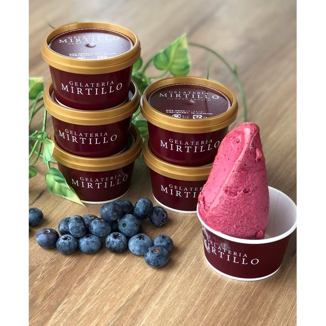 グリーン住宅ポイントオーガニックブルーベリーのソルベ6個セットイメージ