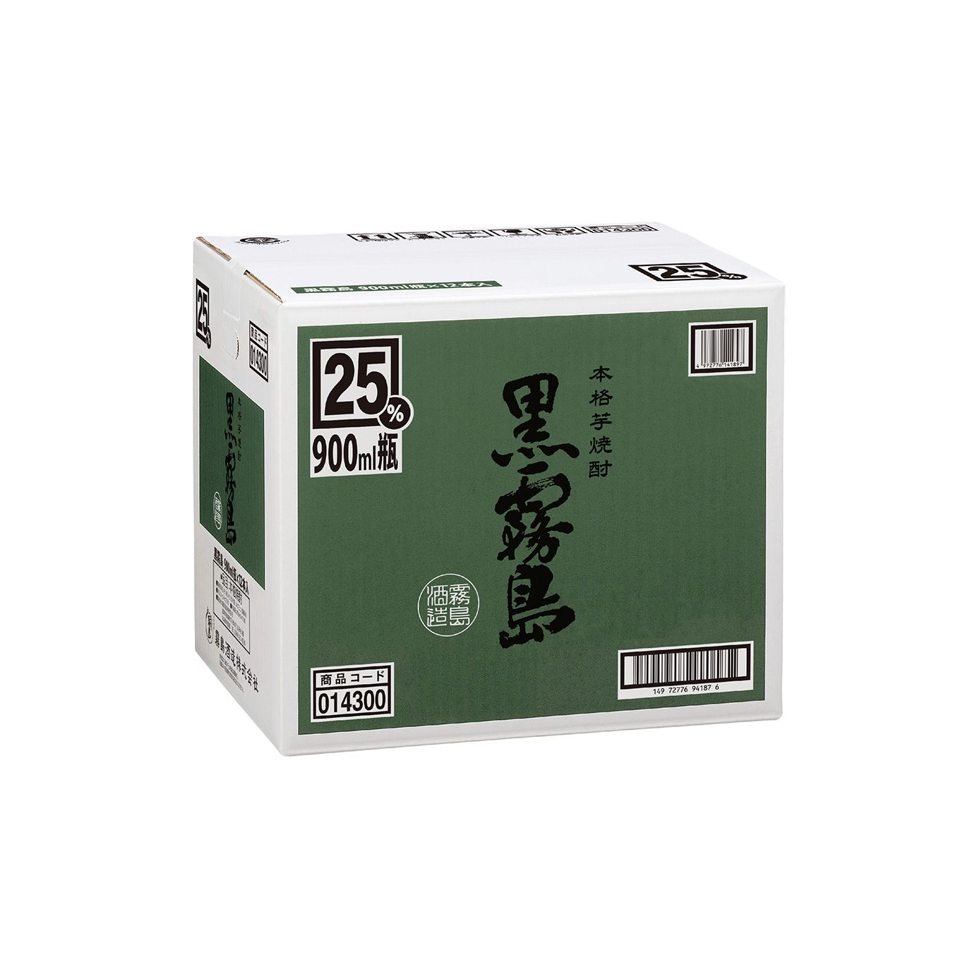 グリーン住宅ポイント黒霧島 25度 900ml瓶×12本イメージ
