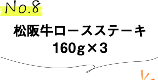 松阪牛ロースステーキ160g×3